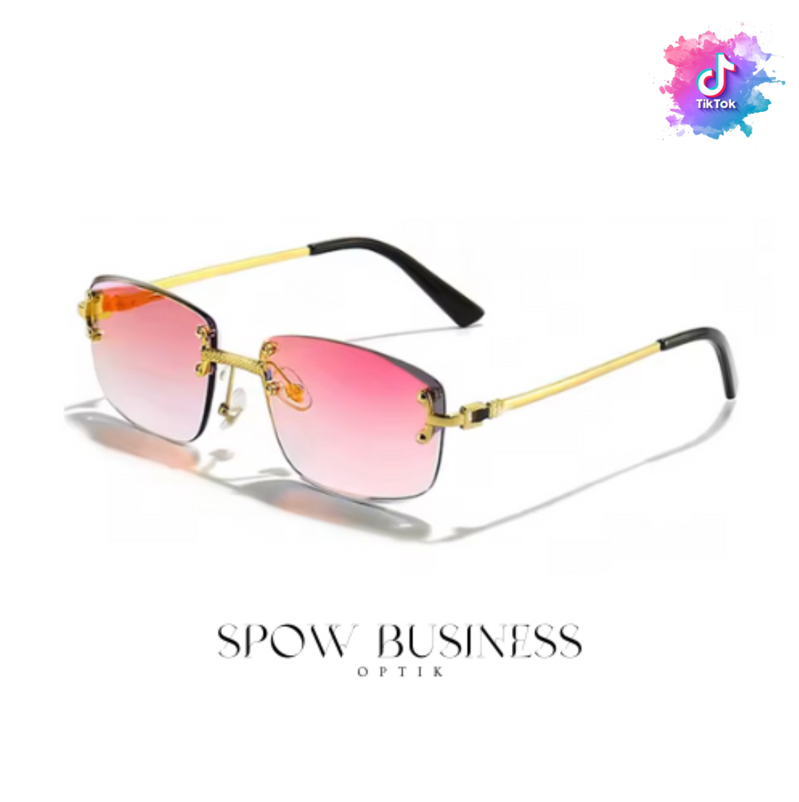 lunette de soleil MAY RED PINK MIRROR Gold